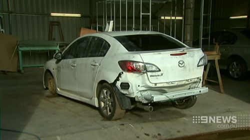 The stolen car was found nearby and two teenagers were arrested. (9NEWS)