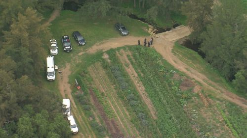 Officers are at Peppercorn Creek Farm in Pictor are searching for a potential grave site of stillborn babies.