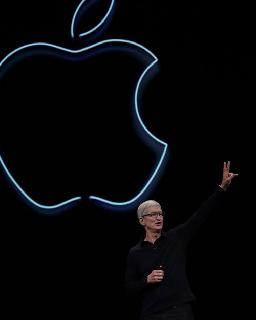 Apple CEO Tim Cook says goodbye at the end of the keynote address at the Apple World Wide Developers Conference at the McEnery Convention Center in San Jose, California, USA, 3 June 2019.