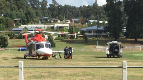 Denyer and his co-driver were airlifted to hospital. (9NEWS)