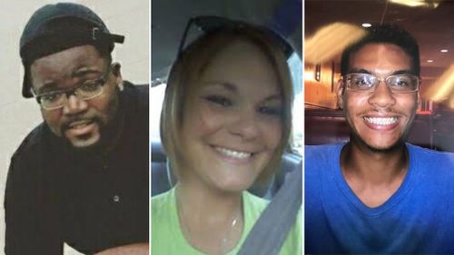 Benjamin Mitchell (L), Monica Hoff (C), and Anthony Naiboa were all shot dead in the street. (Supplied)