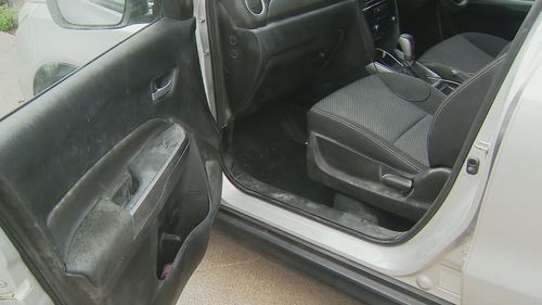 CCTV footage has been released of a pair of e-bike riders as a hunt continues for two people who sprayed a fire extinguisher into a car with a baby inside.ï»¿ Tiffani Teasdale's partner Leon and her five-month-old daughter Pixie were travelling along High Street at Sippy Downs when two people approached their silver Suzuki Vitara on an e-bike at about 7.50pm on Sunday.