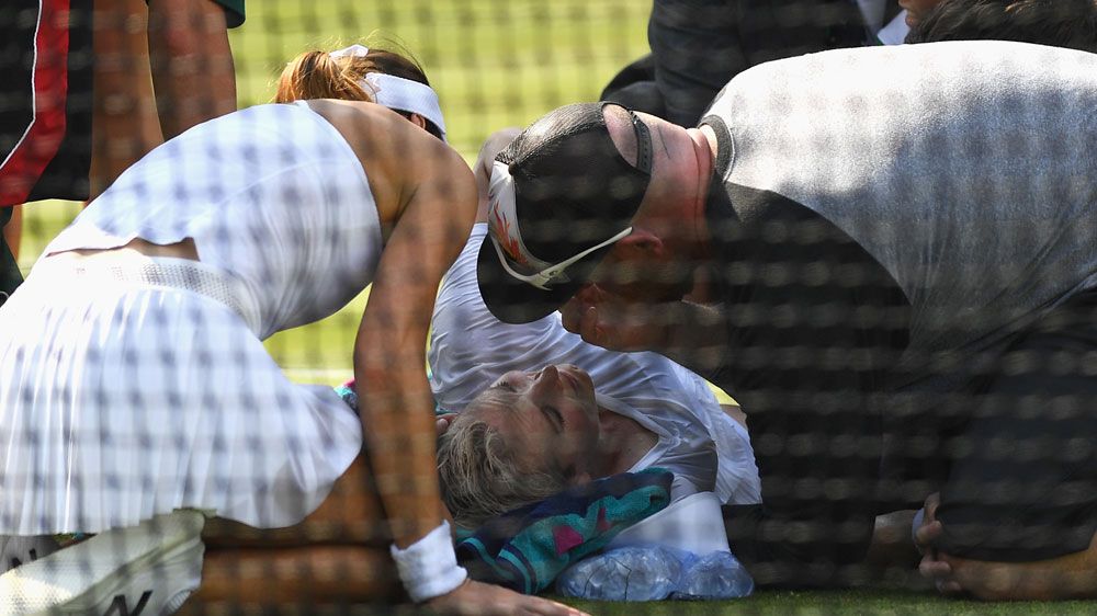 Mattek-Sands screams for help after suffering serious injury at Wimbledon