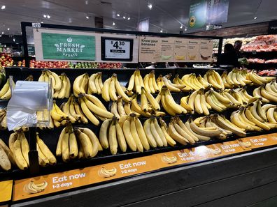 Bananas appear ripe, but that is not due to the fact that the cool weather takes longer to ripen