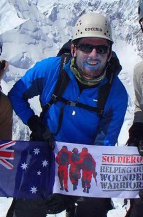 The stranded climber has been identified as Lieutenant Terry Harch of the ADF. Picture: Soldier On