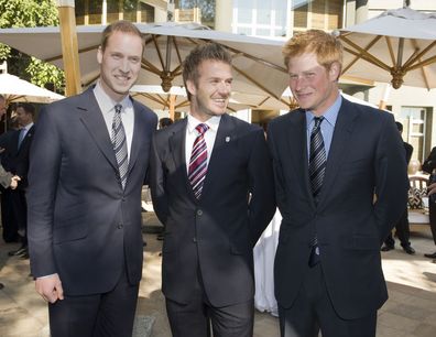 Prince William, David Beckham and Prince Harry Reception for FIFA Officials on behalf of the English Football Association in honour of the 2010 FIFA World Cup, in Johannesburg, South Africa  - 19 Jun 2010
