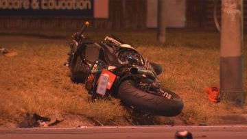 A man has died in hospital after being struck by a motorcycle in Melbourne overnight.