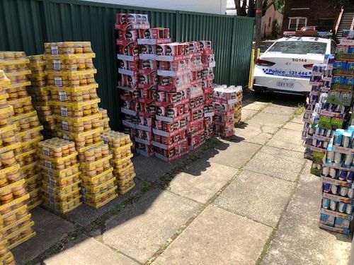 After investigating the large-scale theft of food items from a number of retail outlets across Sydney, police executed a search warrant at a grocery store in Banksia at 12pm yesterday.