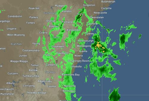 NSW rain radar Tuesday night