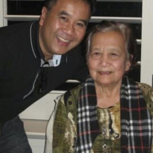 Ray Barrago and his mother Kora.