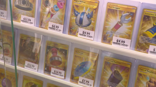 Tens of thousands of dollars worth of Pokemon cards were allegedly taken in the spree.
