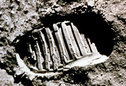 First footprint on Moon (Getty)