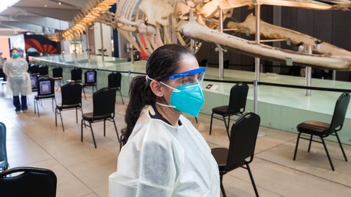 Melbourne Museum vaccination site 