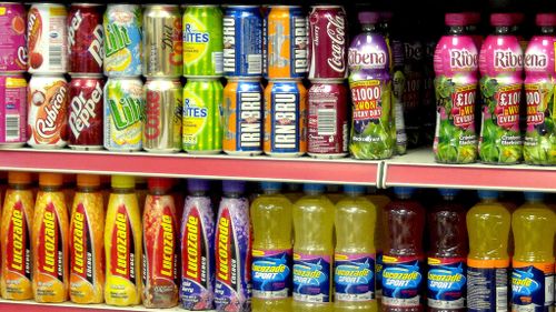 Britain has introduced a sugar tax on drinks with more than 500 grams of sugar per 100 millilitres in a bid to combat child obesity. (AAP) 