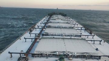 A photo taken on board the Jag Ananda bulk carrier last year.