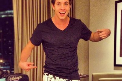 @johnny_ruffo: Thanks to my dancers @karleemisi and @meganannabella for my bday present @peteralexanderofficial sleepwear #mickeymouse