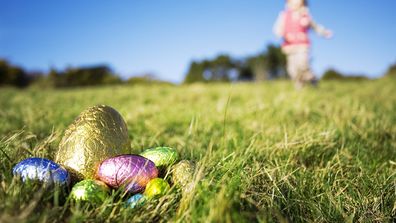 Easter egg hunt girl