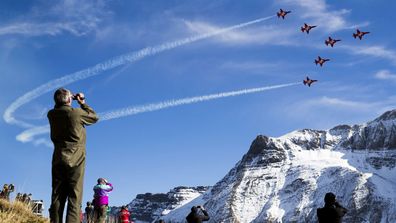 The Patrouille Suisse are the Swiss Air Force's aerobatic team.