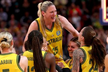 Lauren Jackson pictured after her most recent Opals appearance, during last year&#x27;s FIBA World Cup
