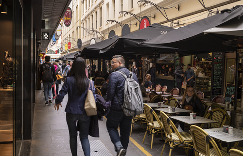 Melbourne laneways and restaurants