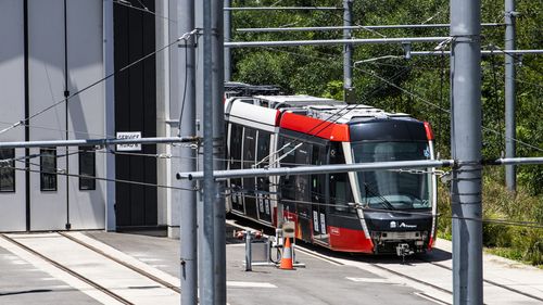 Inner West Light rail, trams. Lilyfield. Light rail is closed for up to 18months for repair work to be carried out on the carraiges due to cracks being found. 7th December 2021 Photo Louise Kennerley