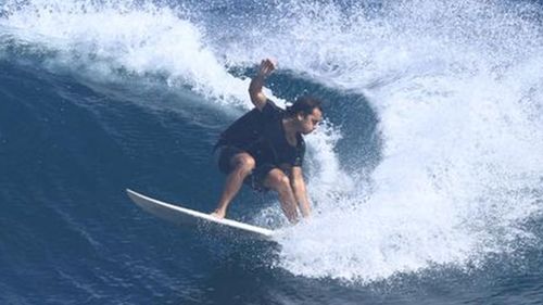 Haydon was believed to have been on a surfing trip with friends in Bali when he was knocked off a wave. Picture: Facebook.
