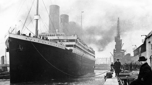 The Titanic is seen here in April 1912. Divers have uncovered a surprising discovery near the wreck of the Titanic.