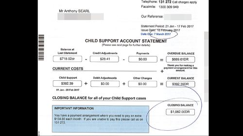 The debt letter Anthony Searl received on the day before he died.