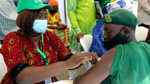 Nigeria has launched a mass rollout of COVID-19 vaccines as it aims to protect its population of more than 200 million amid an infection surge in a third wave of the pandemic.