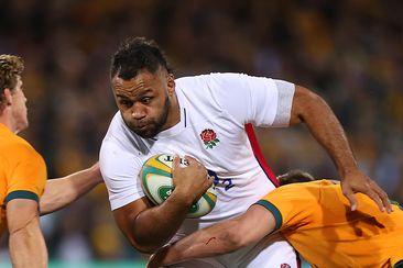 Billy Vunipola of England is tackled during game three of the international Test match series against the Wallabies in 2022.