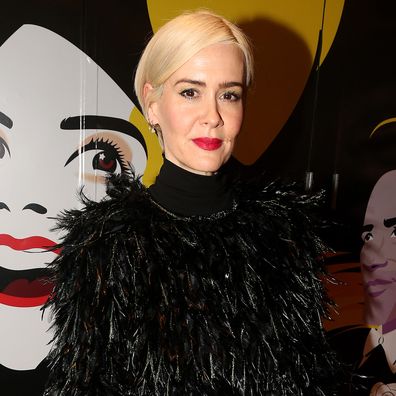 Sarah Paulson poses at the opening night of the musical "Funny Girl" on Broadway at The August Wilson Theatre on April 24, 2022 in New York City. 