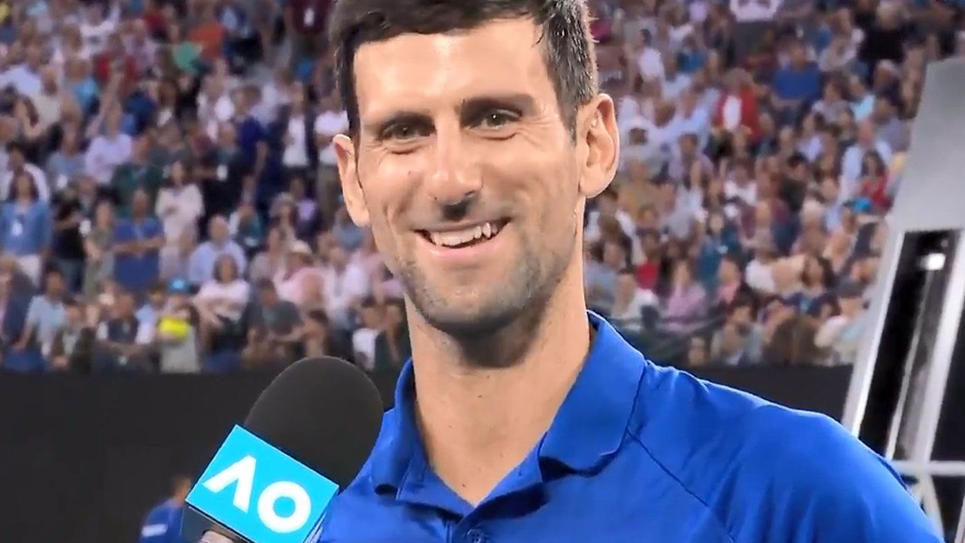 Australian Open: Novak Djokovic lightens the mood as devastated Kei Nishikori retires injured in quarter-finals