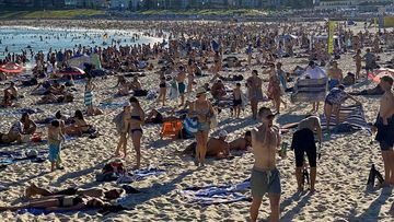 Bondi Beach as Australians are told to keep their distance from each other.