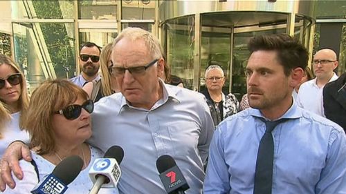 Mr Goland's family spoke outside court today.