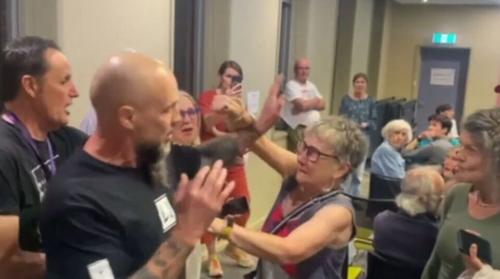 Independent MP Monique Ryan intervened to help de-escalate a situation after far-right agitators gatecrashed a political forum in Melbourne's south-east. ï»¿