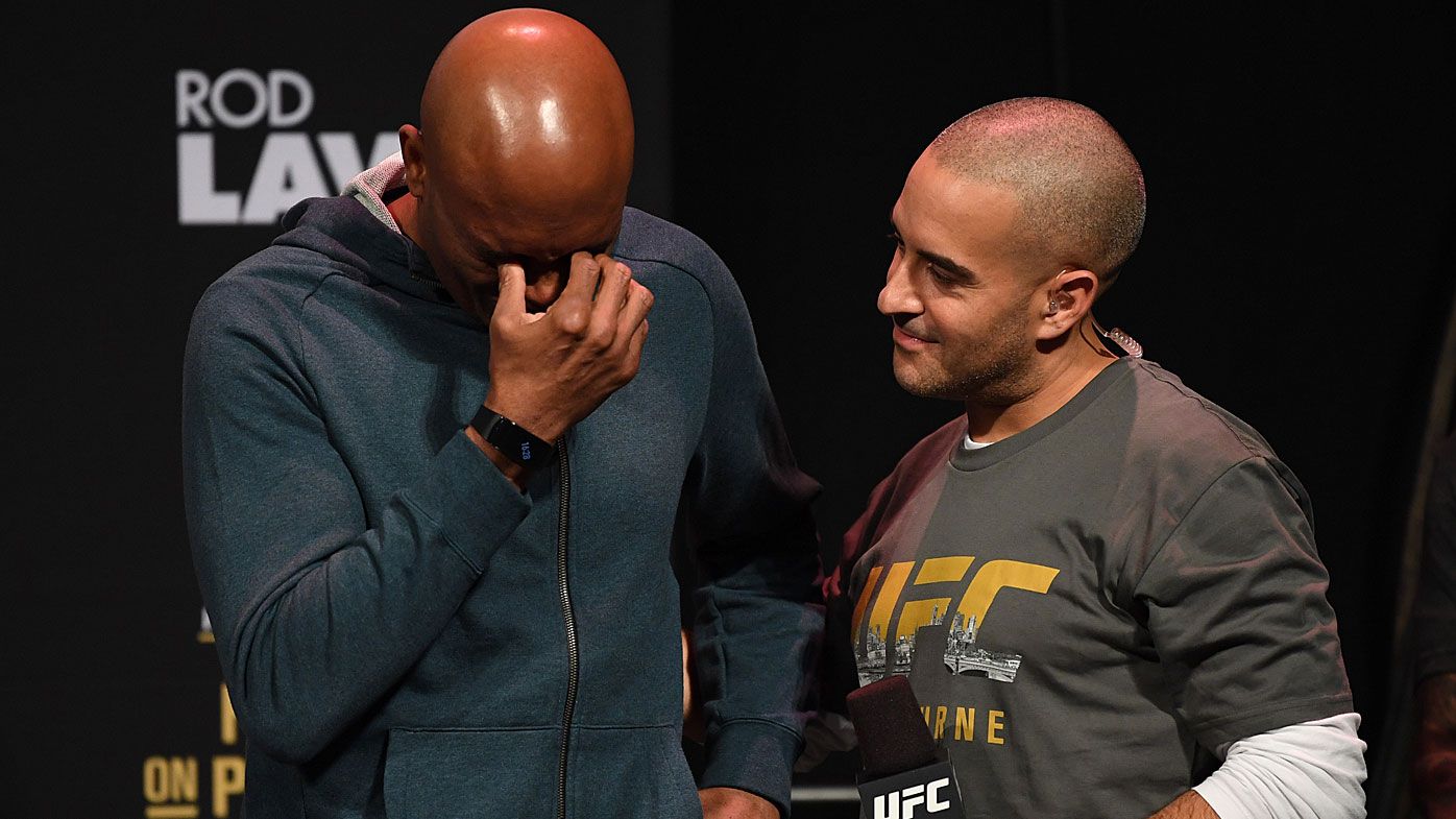 Anderson Silva breaks down at weigh-in
