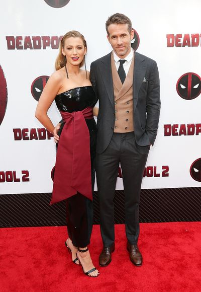 Blake Lively and Ryan Reynolds at the premiere of <em>Deadpool 2</em> on May 14, 2018 in New York City
