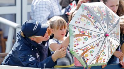 Zara Tindall enjoys a day out with daughter Mia, 2017