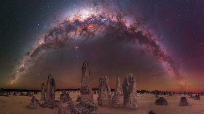 'The Milky Way arching over The Pinnacles Desert'
