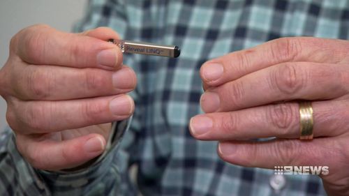 The implants can be used for up to three years. Picture: 9NEWS