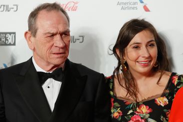 TOKYO, JAPAN - OCTOBER 25:  Tommy Lee Jones and Victoria Jones attend the red carpet of the 30th Tokyo International Film Festival at Roppongi Hills on October 25, 2017 in Tokyo, Japan.  (Photo by Ken Ishii/Getty Images)