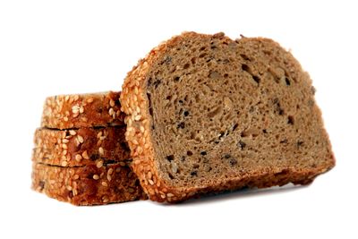Whole grain bread: 1
slice has 14g carbs, 2g fibre, 81 calories