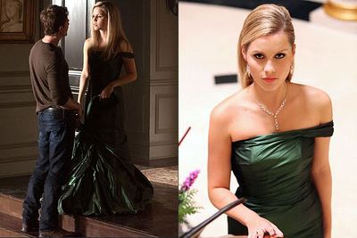 Becoming Rebekah meant getting dolled up in high contemporary style as well as in period attire.