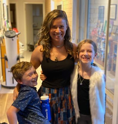 Chrisine Neufeld takes her two kids for a flu shot annually