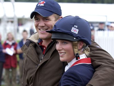 Zara and Mike Tindall at the The Blenheim Petplan European Eventing Championships, 2005