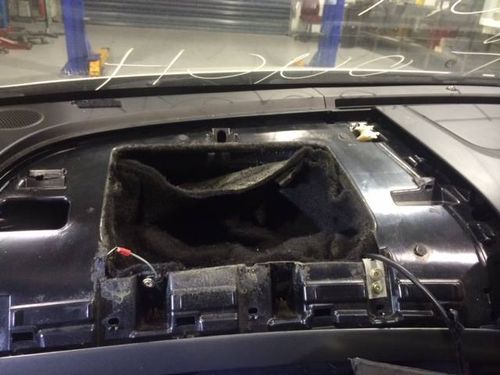 Police discovered a secret compartment in the dashboard of the car, used to hide drugs (NSW Police)