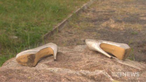 Shoes and wallets were left discarded as people fled. (9NEWS)