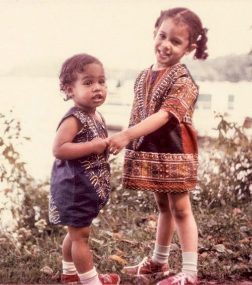 Kamala Harris and her younger sister Maya when they were children.