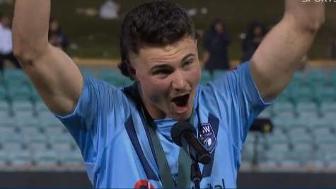 NSW Blues playmaker Jonah Pezet was named player of the match for the under 19 men&#x27;s State of Origin game.