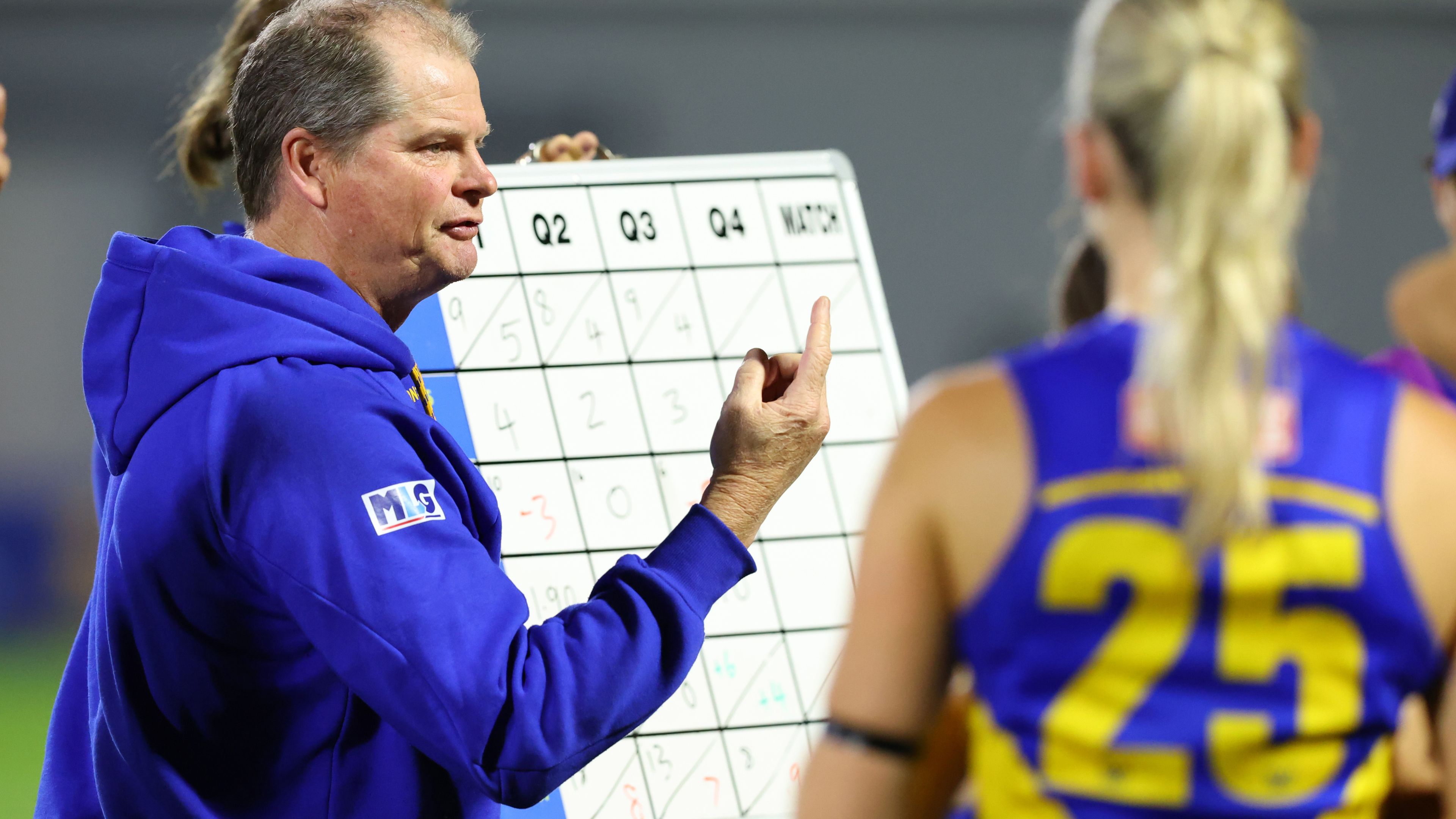 Michael Prior, coach of the Eagles in the AFLW.